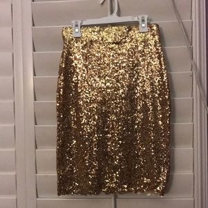 Gold sparkle skirt (with slip)